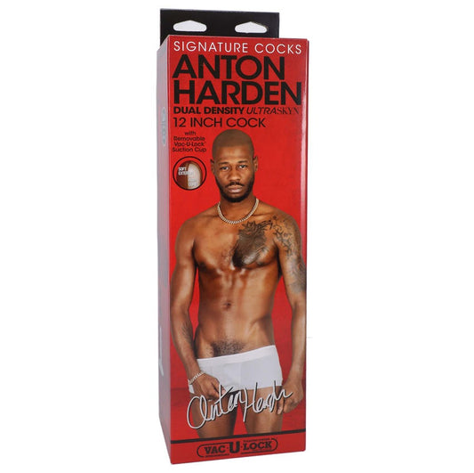 Doc Johnson Signature Cocks - Anton Harden - 12" ULTRASKYN Cock Vac-U-Lock Suction Cup Dildo