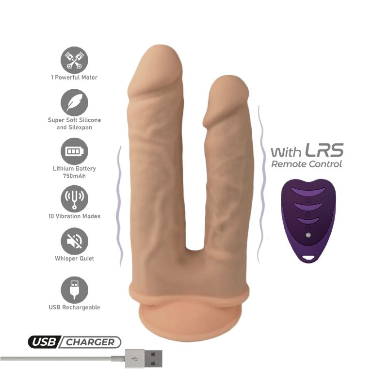 Adrien Lastic Silexd Double Penetration with Vibration 8" + 7" Dildo Dong
