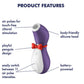 Satisfyer Penguin Air Pulse Vibrator Battery Series Lilac
