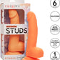 CalExotics Neon Silicone Studs Dildo 6"/15.25 cm - Orange