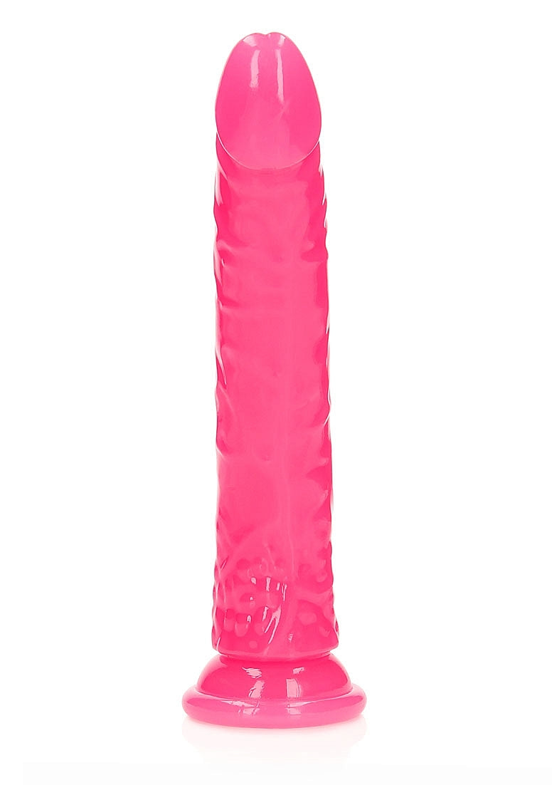 Shots Toys | REALROCK 28cm Slim Glow in the Dark Neon - Pink (10") Dildo Dong