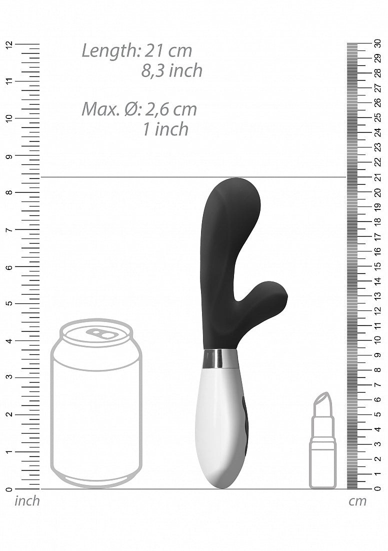 Shots Toys | Luna Artemis Rechargeable 10 Speed Rabbit Vibrator Black