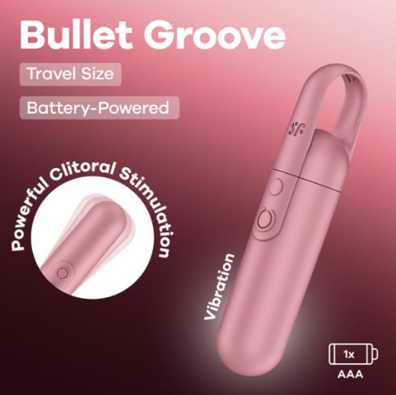 Satisfyer Bullet Groove Battery Series - Bullet Vibrator Rose