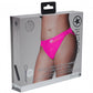 Shots Toys | OUCH! Vibrating Strap-on Panty Harness with Open Back - Pink - Size XL/XXL