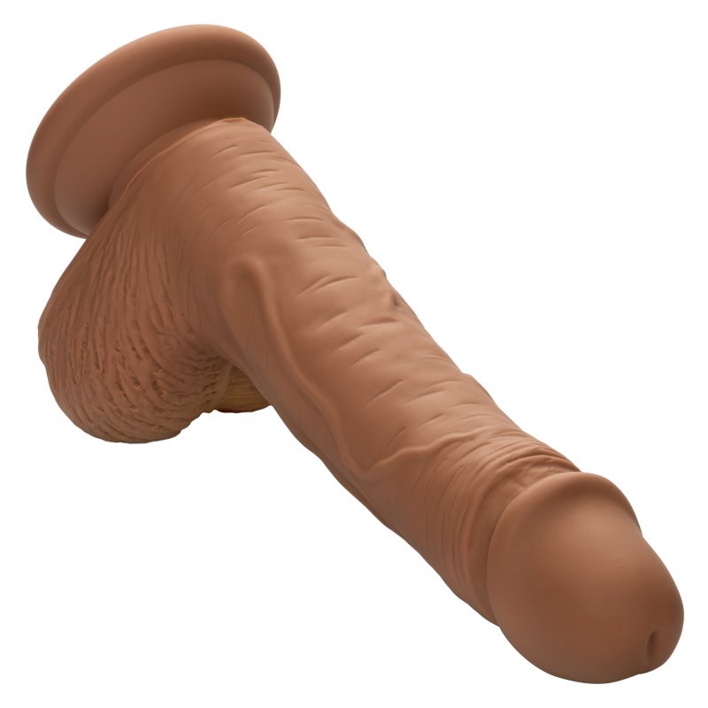 CalExotics Dual Density Silicone Studs Dildo 5”/12.75 cm - Brown