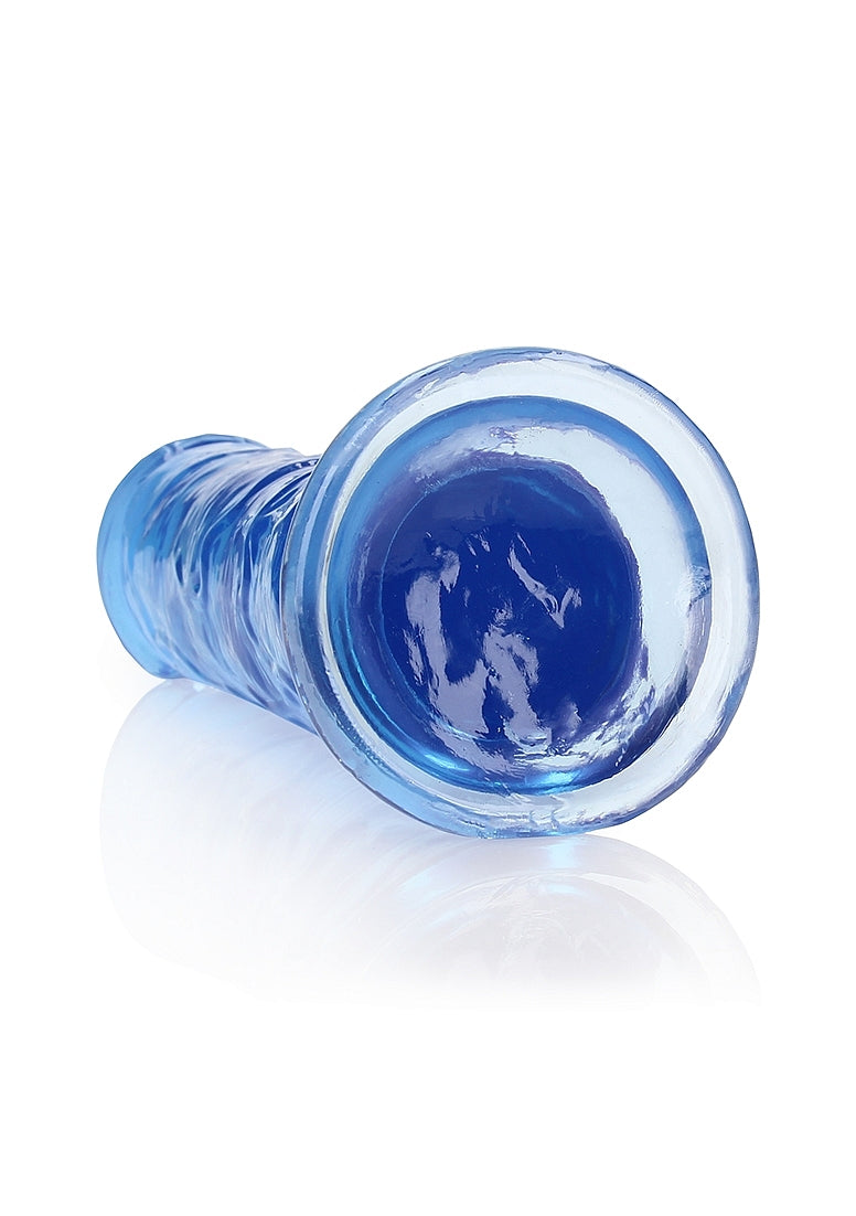 Shots Toys | REALROCK Crystal Clear 9" Straight Dildo No Balls - Blue