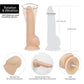 Naked Addiction 8" Rotating & Vibrating Dildo with Remote – Beige