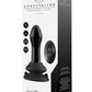 Shots Toys | Pluggy - Glass Vibrator With Suction Cup and Remote - Black