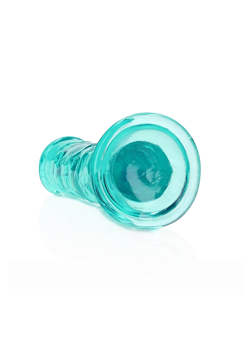 Shots Toys | REALROCK Crystal Clear 6" Straight Dildo No Balls - Turquoise