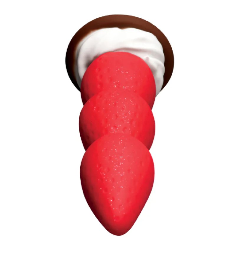 Simply Sweet Strawberry Sweet Cream Premium Silicone Dildo