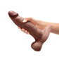 COTR | B-Vibe Slipskin Realistic Silicone Dildo - 6.5" Curved Brown