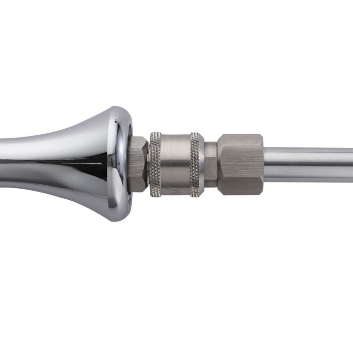 Hismith 8.2" Smooth Aluminium Beaded Anal Dildo (KlicLok)