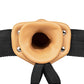 Shots Toys | REALROCK Vibrating Hollow Strap-On - 10" / 24.5cm Tan