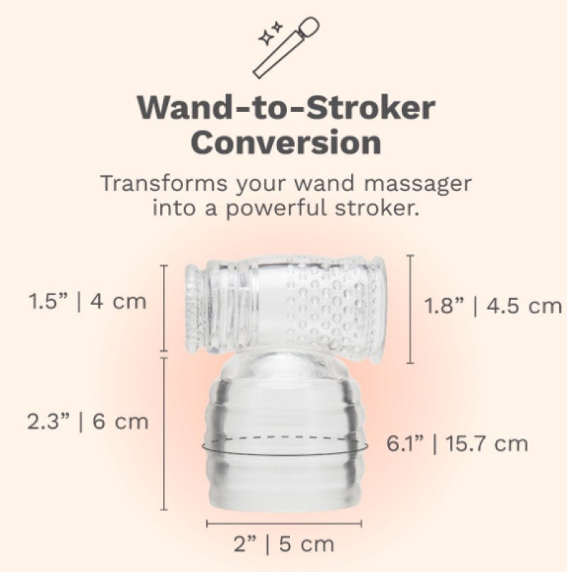 Le Wand Clear Male Masturbator Wand Attachment