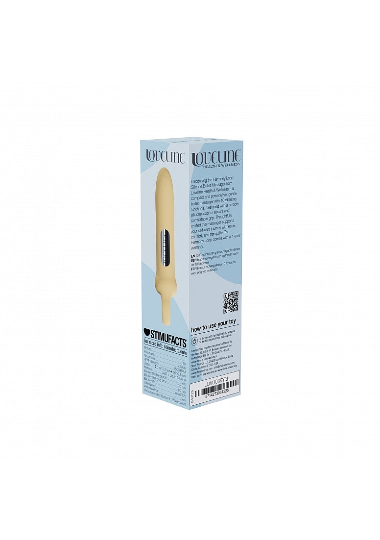 Shots Toys | LOVELINE Harmony Loop Grip - Bullet Massager Vibrator - Yellow