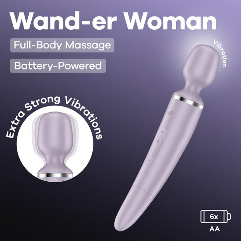 Satisfyer Wand-er Women Battery Series - Massage Wand Vibrator Violet