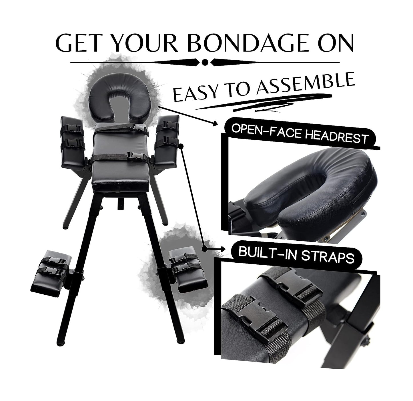 Master Series Obedience Extreme Sex Bench with Restraint Straps