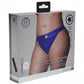 Shots Toys | OUCH! Vibrating Strap-on Panty Harness with Open Back - Royal Blue - Size XL/XXL