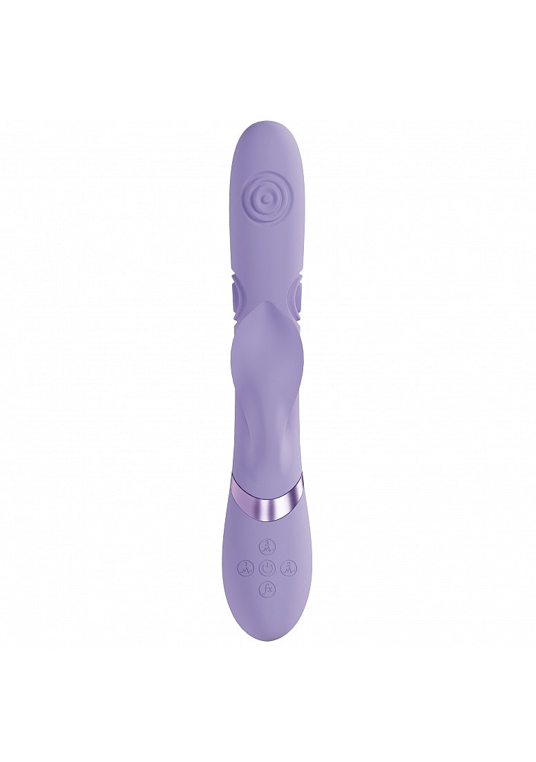 Shots Toys | VIVE Fronda Triple Motor G-Spot Vibrating Tapping Leaf Clit Stimulator Lavender