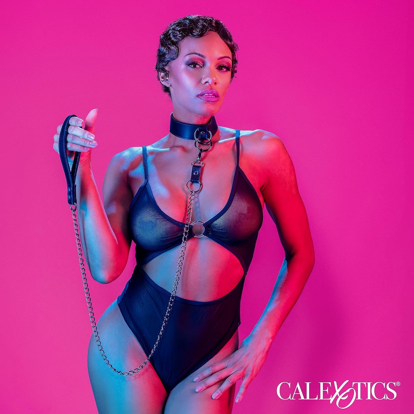 Calexotics Euphoria Collection Collar With Chain Leash
