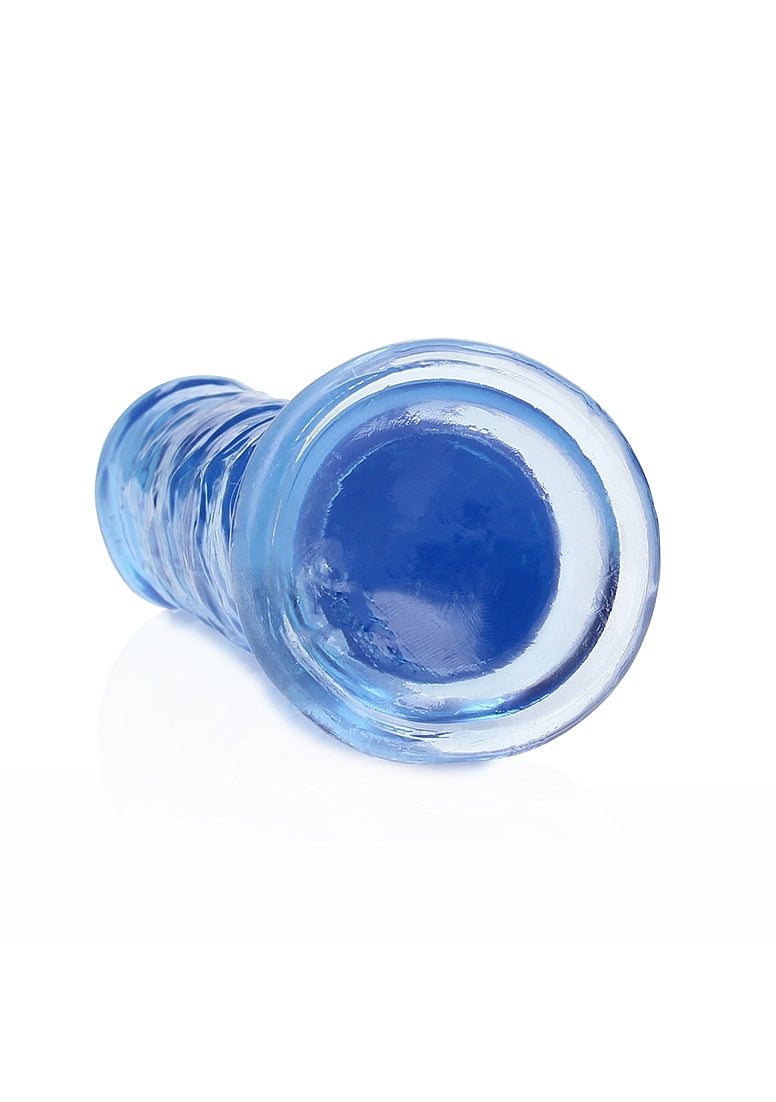 Shots Toys | REALROCK Crystal Clear 7" Straight Dildo No Balls - Blue