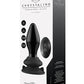 Shots Toys | Stretchy - Glass Vibrator With Suction Cup and Remote - Black