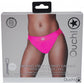 Shots Toys | OUCH! Vibrating Strap-on Panty Harness with Open Back - Pink - Size M/L