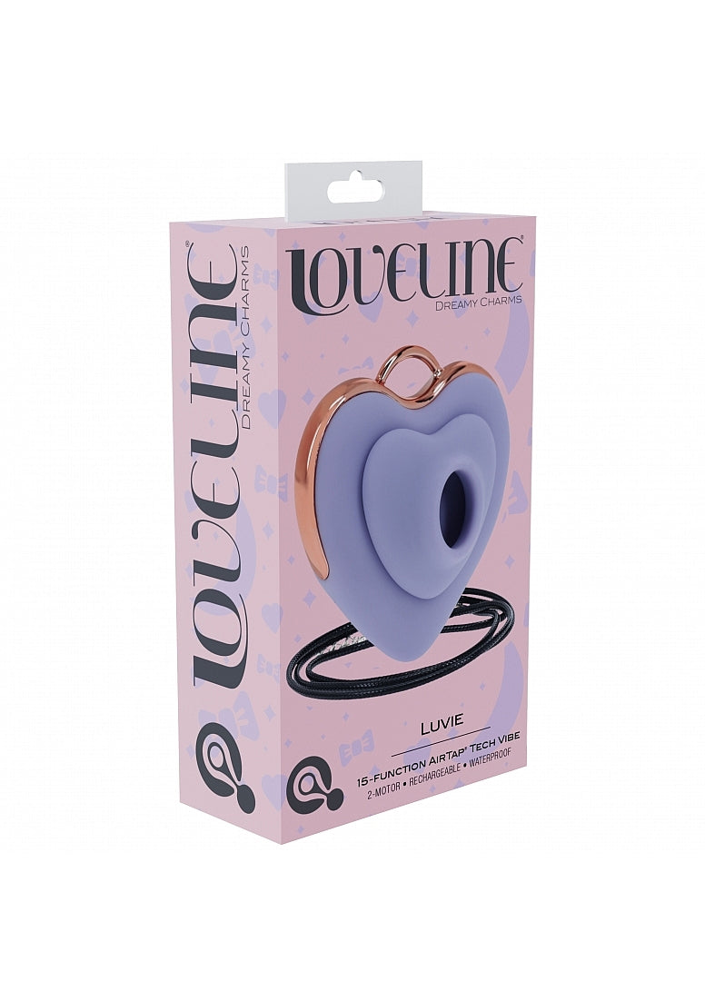 Shots Toys | LOVELINE Luvie - AirTapTech Tapping Sucking Heart Shaped Vibrator - Lavender