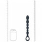 Shots Toys | LEVELZ - Beaded Snake Silicone Anal Probe with Loop - Black