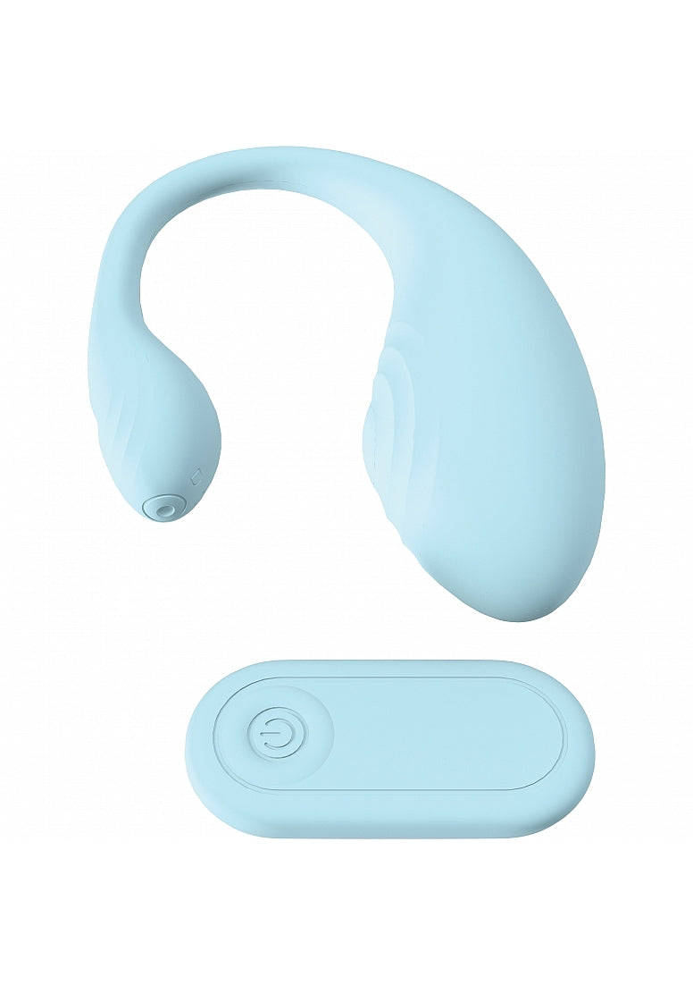 Shots Toys | LOVELINE Wave - C-Shaped G-Spot Massager Vibrator w Remote - Blue