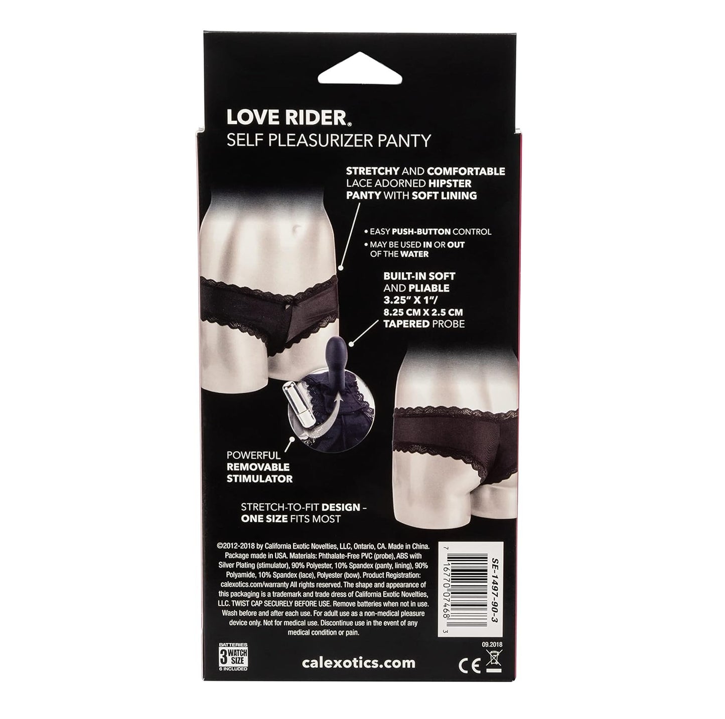 Calexotics Love Rider Self Pleasurizer - Vibrating Probe Panties