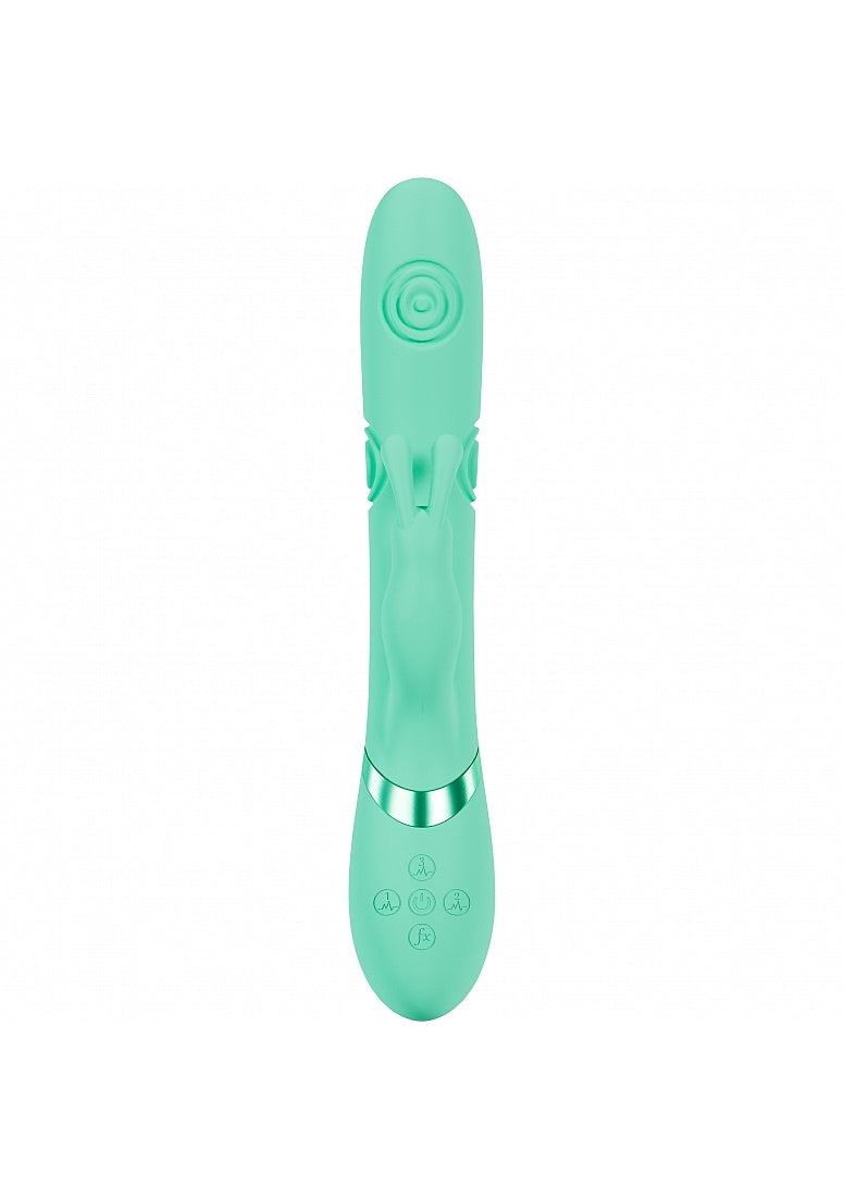 Shots Toys | VIVE Mimi Triple Motor G-Spot Tapping Rabbit Vibrator Green