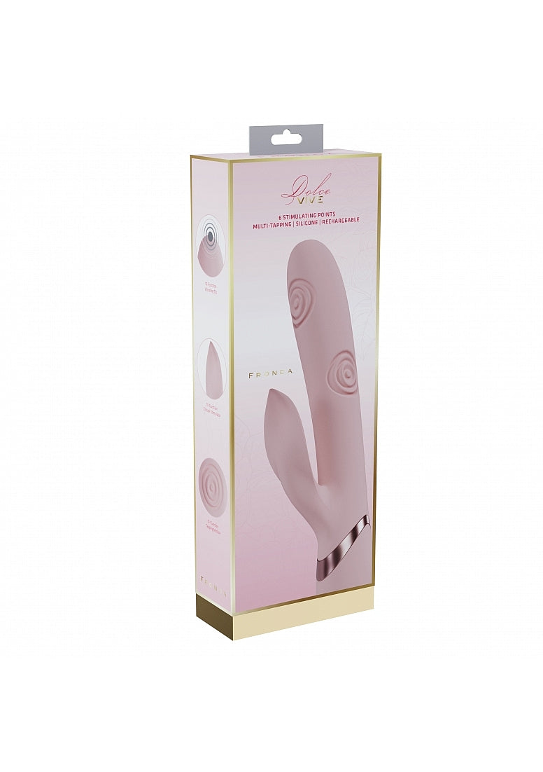 Shots Toys | VIVE Fronda Triple Motor G-Spot Vibrating Tapping Leaf Clit Stimulator Pink