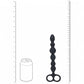 Shots Toys | LEVELZ - Beaded Snake Silicone Anal Probe with Double Loop - Black