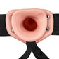 Shots Toys | REALROCK Vibrating Hollow Strap-On - 10" / 24.5cm Flesh