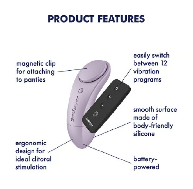 Satisfyer Sexy Secret Battery Series - Panty Vibrator with Remote Violet