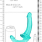 Shots Toys | REALROCK Crystal Clear 6" Strapless Strap On - Turquoise