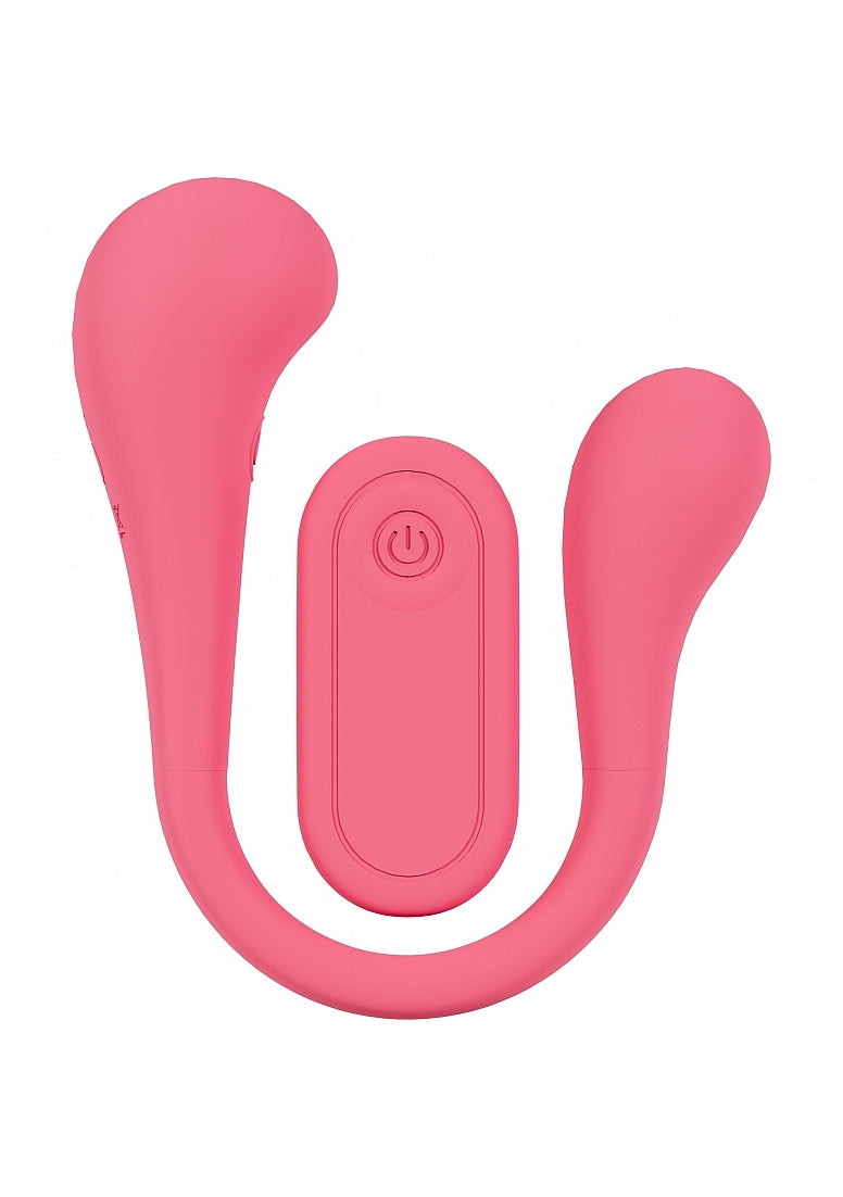 Shots Toys | LOVELINE FlexEase - Remote Controlled Flexible Dual Ended Vibrator - Pink