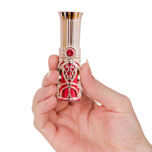 BMS Ruby Kiss 4 in 1 Lipstick Vibrator - Red and Rose Gold