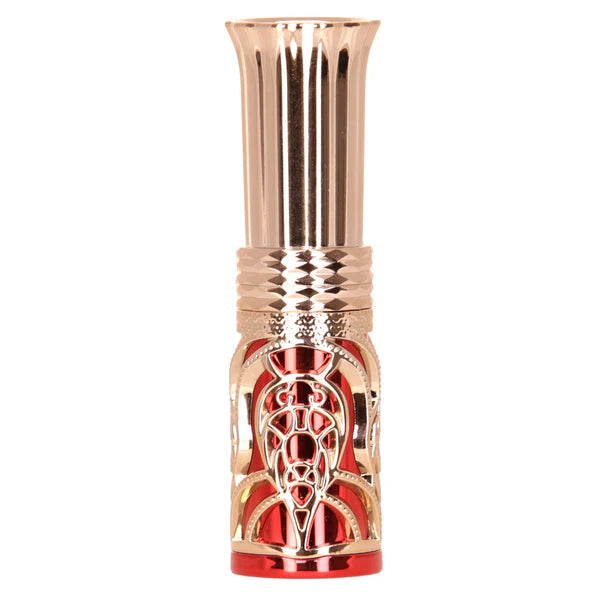 BMS Ruby Kiss 4 in 1 Lipstick Vibrator - Red and Rose Gold