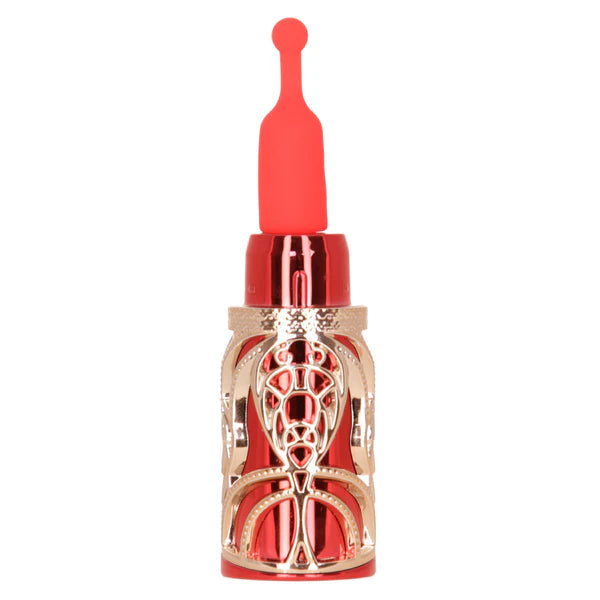 BMS Ruby Kiss 4 in 1 Lipstick Vibrator - Red and Rose Gold