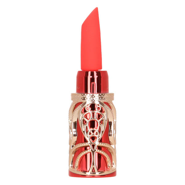 BMS Ruby Kiss 4 in 1 Lipstick Vibrator - Red and Rose Gold