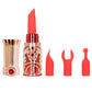 BMS Ruby Kiss 4 in 1 Lipstick Vibrator - Red and Rose Gold