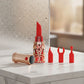 BMS Ruby Kiss 4 in 1 Lipstick Vibrator - Red and Rose Gold