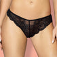 Millie Lingerie Floral Lace Back Cross Panty Black Size OS