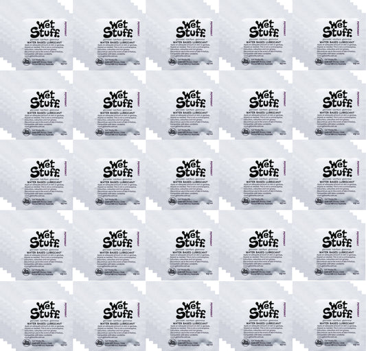 Wet Stuff Peppermint Water Based Lubricant Sample Travel Sachets 4g (100 Pack)