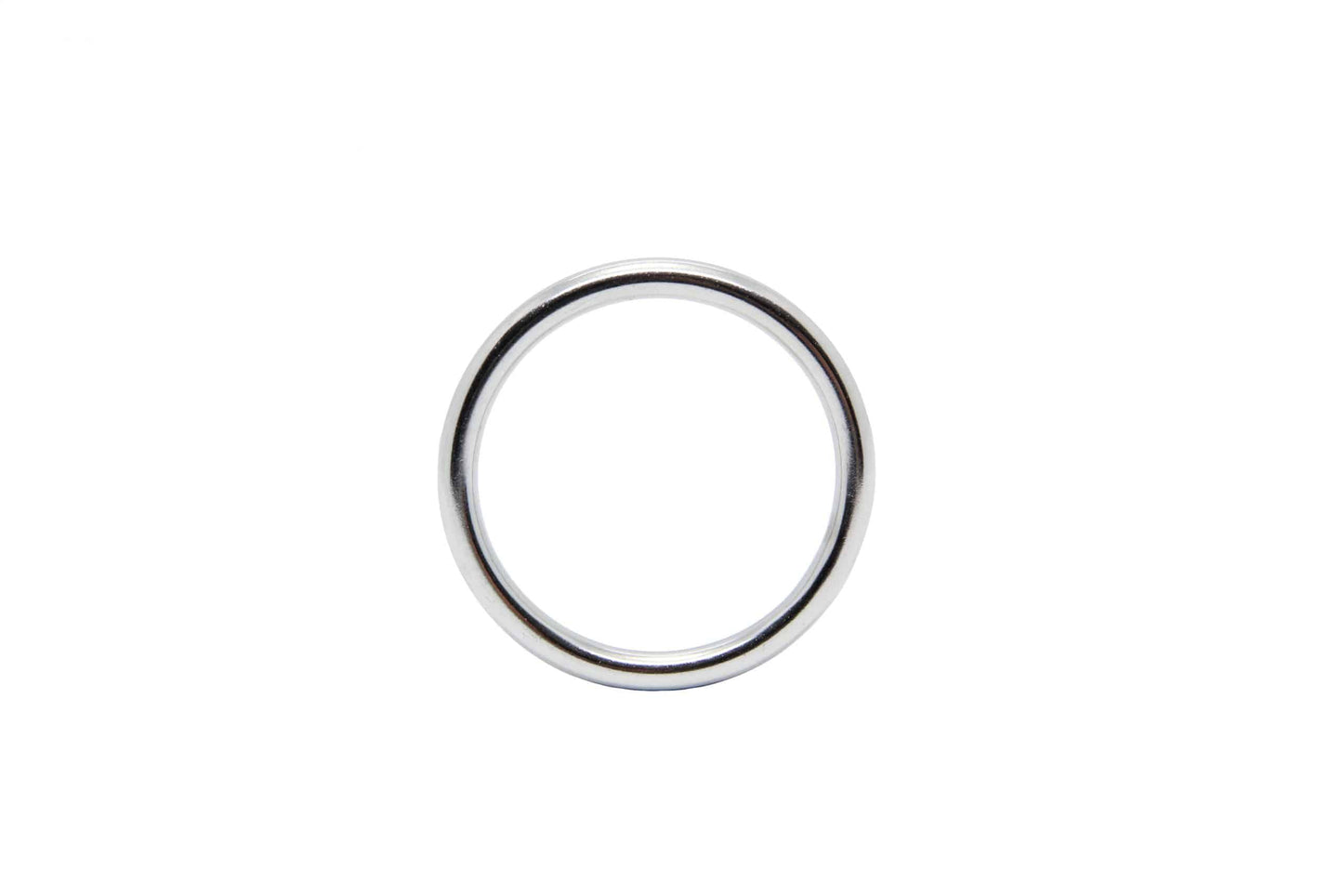 Love In Leather Stainless Steel Cock Ring - 3 Pack - MULTIPLE SIZES