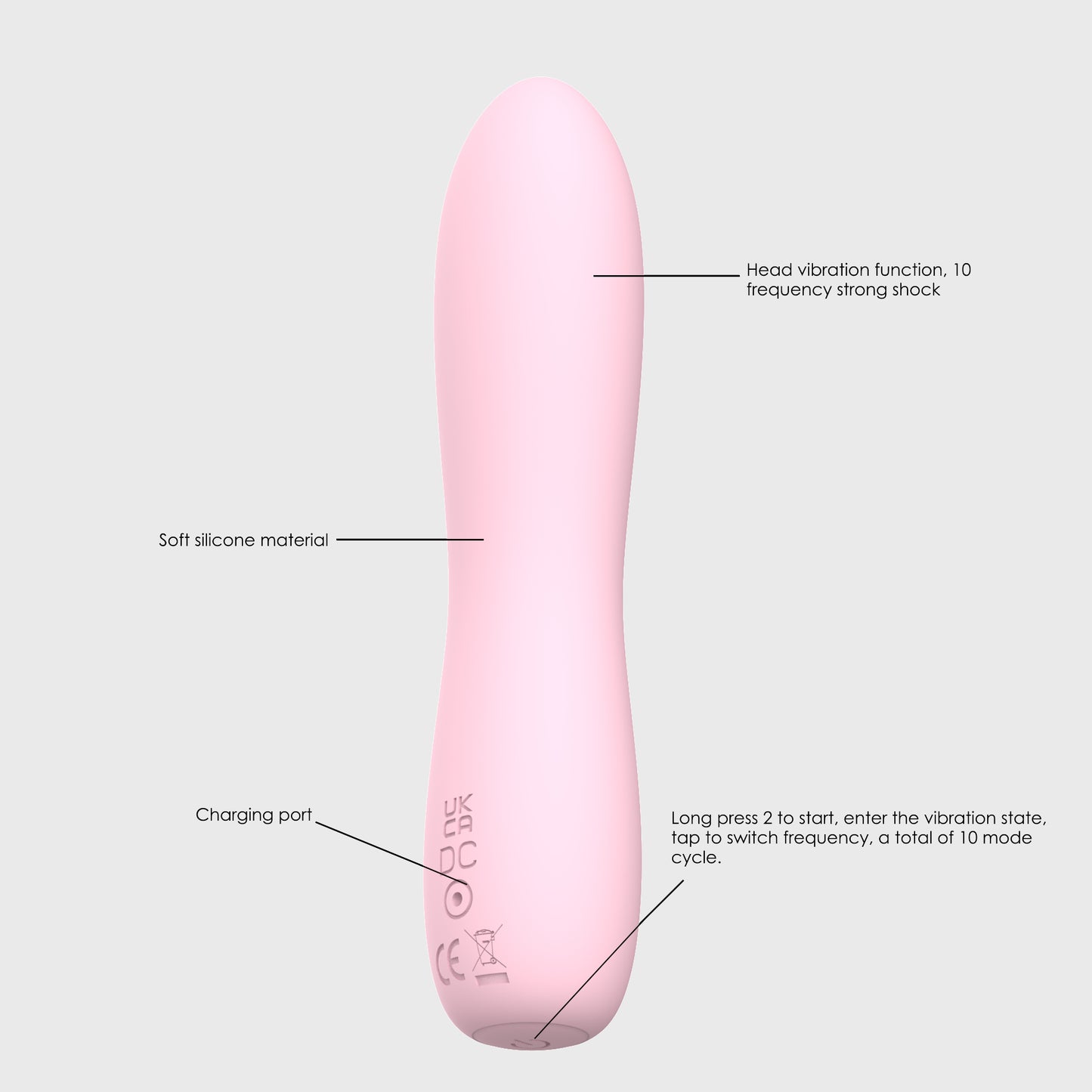 SXE Bella - Formidable Bullet Massager Vibrator (Pink)