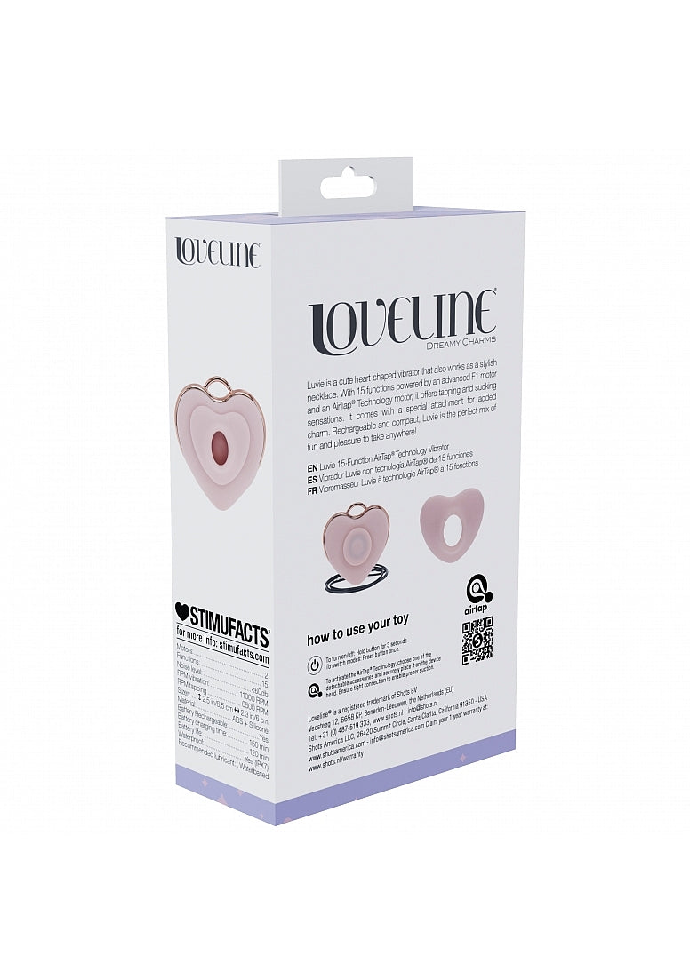Shots Toys | LOVELINE Luvie - AirTapTech Tapping Sucking Heart Shaped Vibrator - Pink