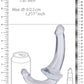 Shots Toys | REALROCK Crystal Clear 6" Strapless Strap On - Translucent